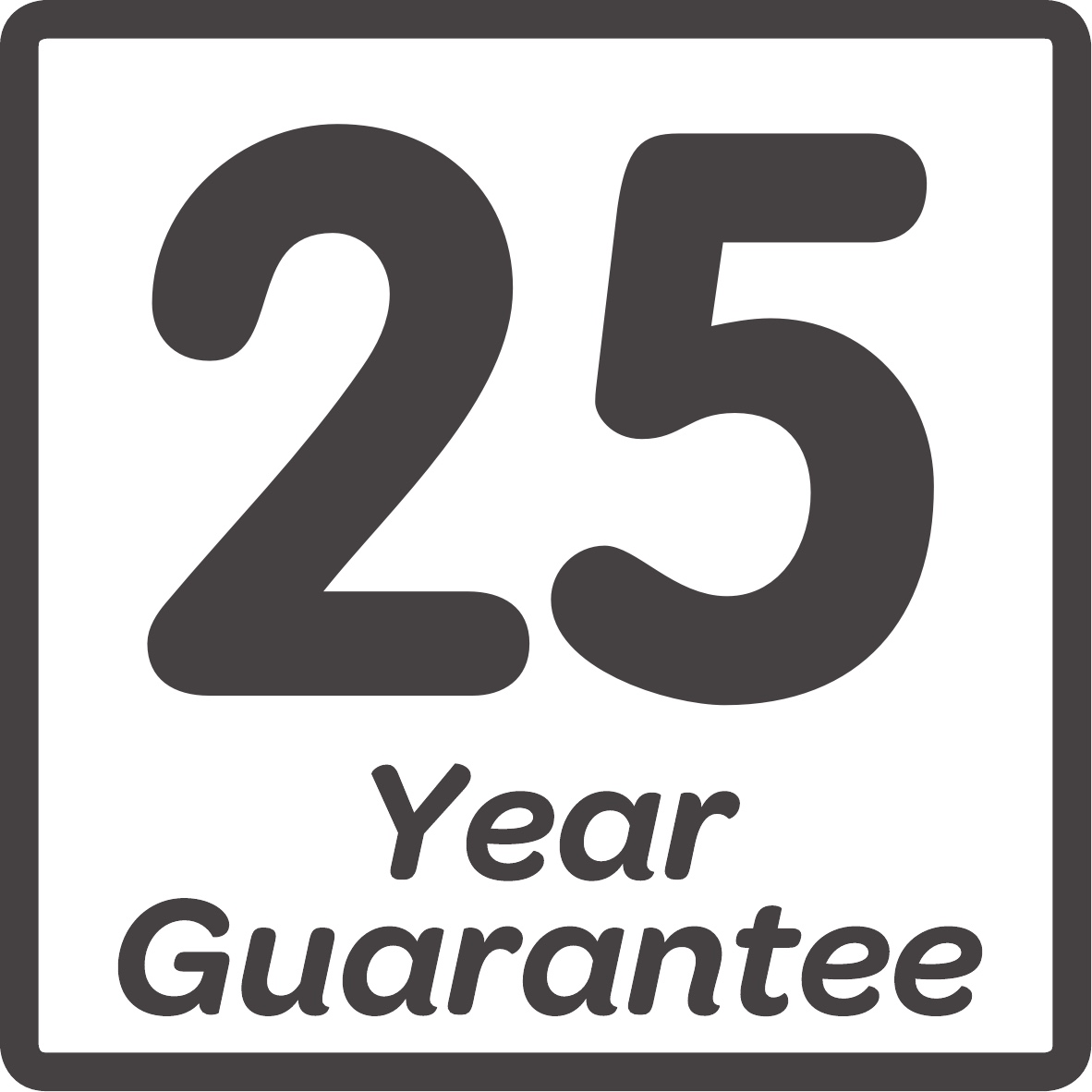 Guaranteed for 25 years