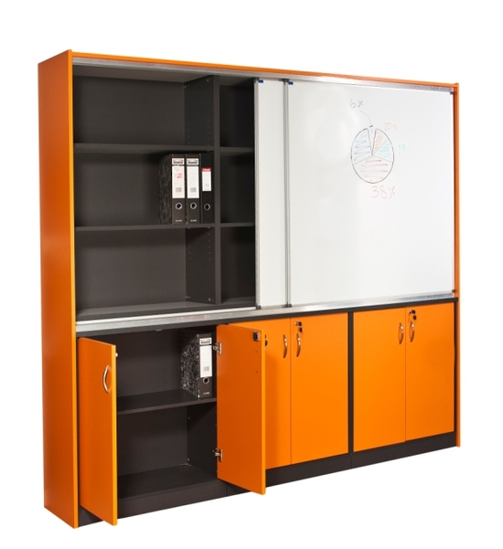 Smart Teacher Wall with Double Base Cupboards