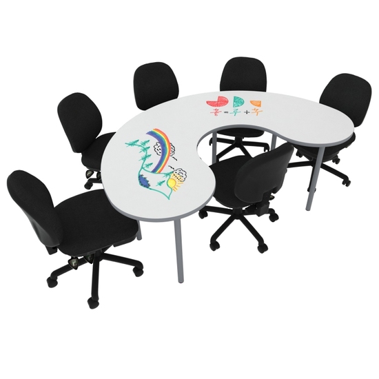 Buddy Whiteboard Moon Table - Image 2